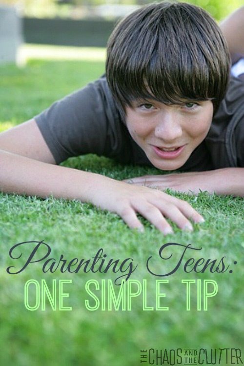 One simple tip for parenting teens.