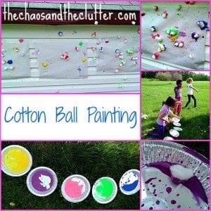 Cotton Ball Throw Painting