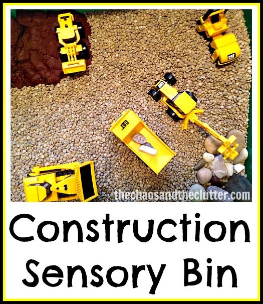 Construction Sensory Bin