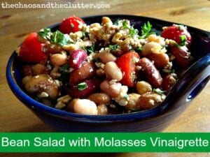 Bean Salad with Molasses Vinaigrette