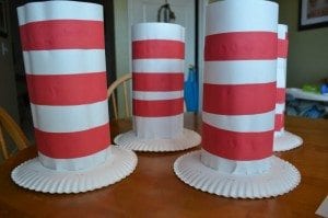 paper plate Dr. Seuss hats