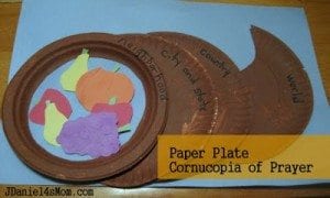 paper plate cornucaopia of prayer