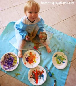 paper plate painting with toddlers