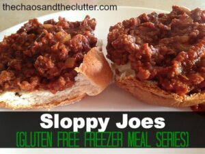 Sloppy Joes (Gluten Free Freezer Meal Series at The Chaos and The Clutter)