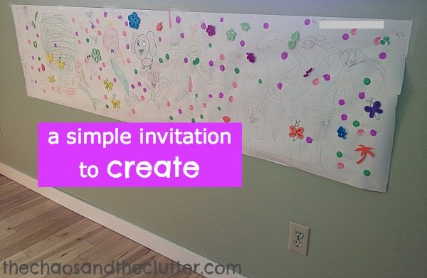 a simple invitation to create