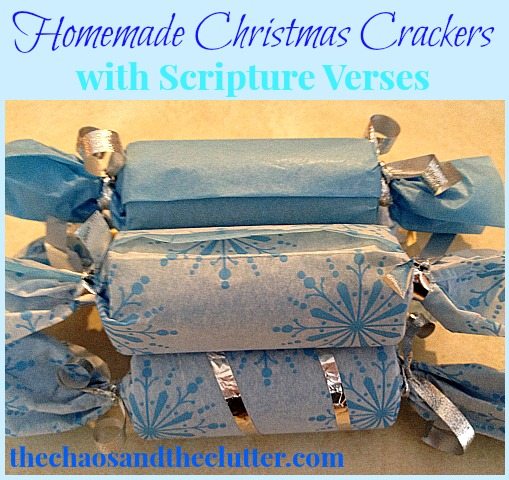 Homemade Christmas Crackers with Scripture Verses