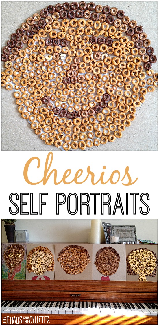 These Cheerios self portraits are such a unique way for kids to express who they are.