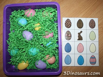 Easter Egg Matching Sensory Bin