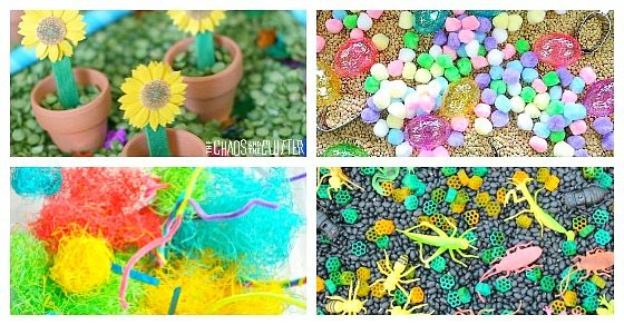 These Spring Sensory Bins will help bring Spring into your home even if you don't yet see it outside.