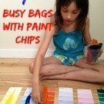7 Busy Bags with Paint Chips