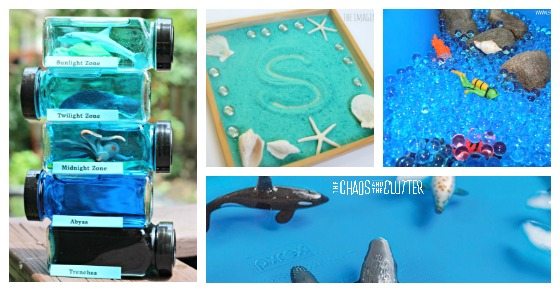 I decided to feature Ocean sensory and learning activities this week. With the beautiful weather, it's easy to be dreaming about an oceanside vacation!