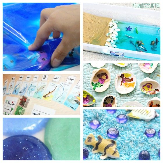 I decided to feature Ocean sensory and learning activities this week. With the beautiful weather, it's easy to be dreaming about an oceanside vacation!