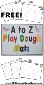 printable alphabet playdough mats