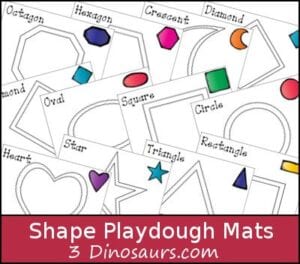 shape playdough mats