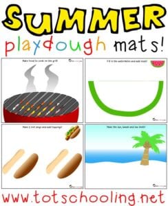 summer playdough mats printable