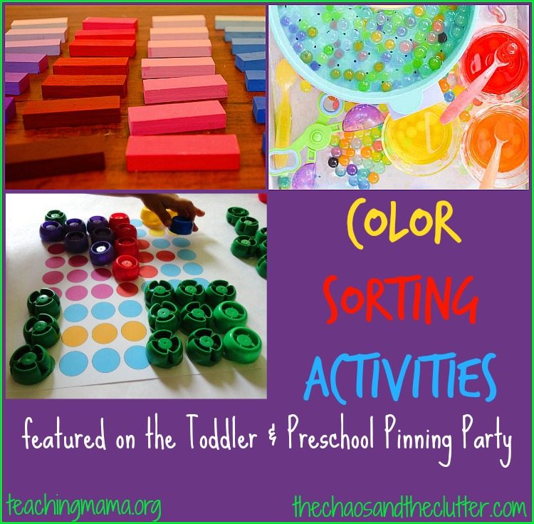 Color Sorting Activities as featured on the Toddler & Preschool Pinning Party