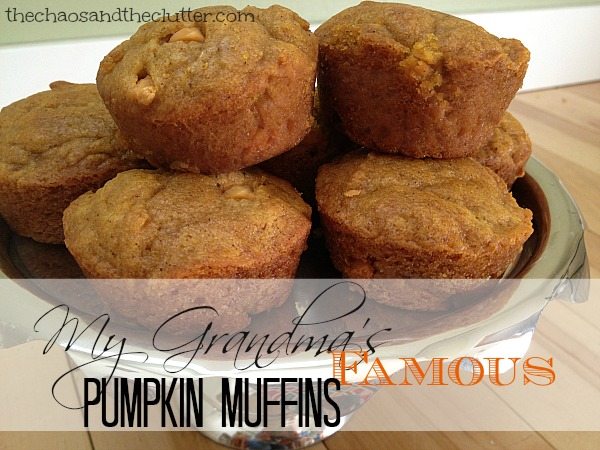 My Grandma's Famous Pumpkin Muffins