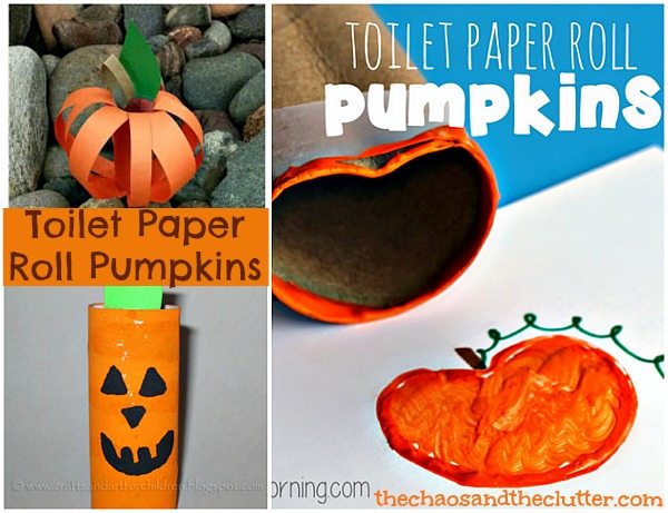 Toilet Paper Roll Pumpkins