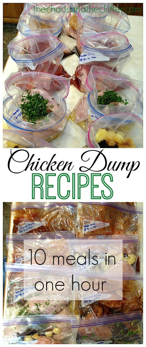 Chicken Dump Recipes - 10 meals in one hour!