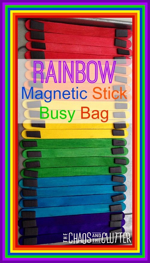 Rainbow Magnetic Stick Busy Bag