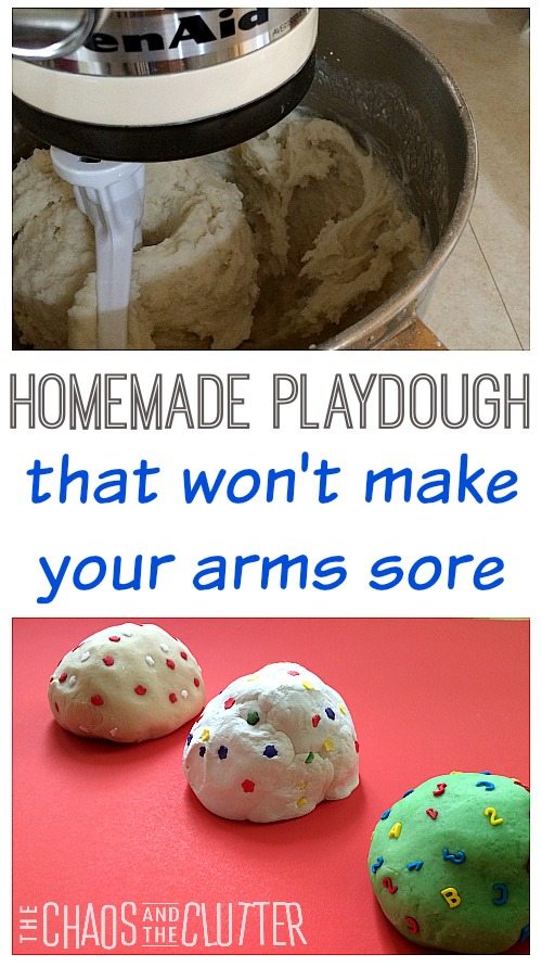 Homemade Playdough that won't make your arms sore