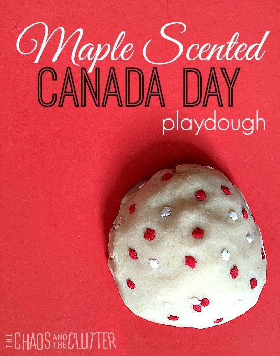 Maple Scented playdough perfect for Canada Day