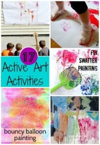 If you can't get your child to hold still long enough to complete an art project, these fun, active ideas are for you!