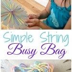 A busy bag that is easy to create and offers open ended play possibilities.