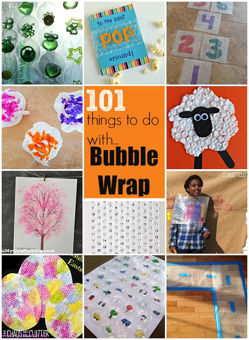 101 things to do with bubble wrap. These ideas are so fun...and not just for the kids!