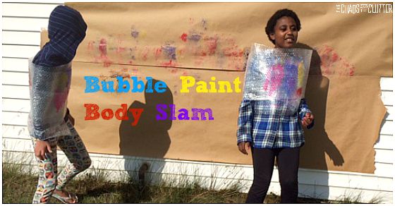 Bubble Paint Body Slam Art and Gross Motor Activity for Kids
