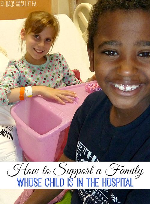 Ways to support a family whose child is in the hospital or has a chronic illness. This is a really great list.