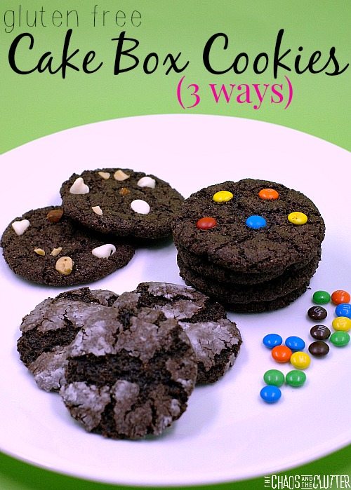 Make life easier. Make 3 types of gluten free cookies using one cake box. Gluten free baking doesn't have to be complicated!