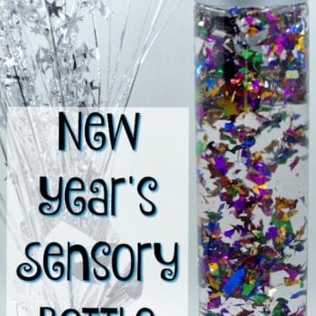 This New Year's sensory bottle is especially for the kids but can also add to the decor of any New Year's celebrations.