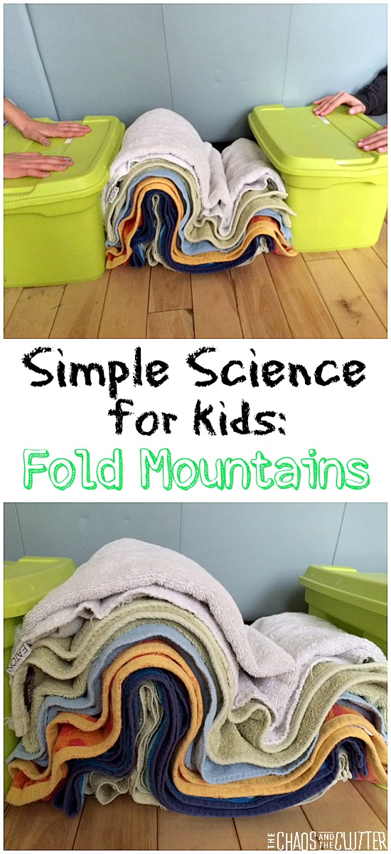 This is a great hands-on science experiment to explain how fold mountains are formed.