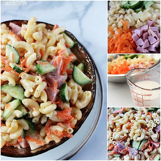 Summer Pasta Salad with pineapple dressing