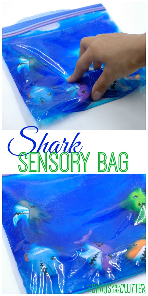 Squishy Shark Sensory Bag - a fun sensory activity for toddlers and preschoolers