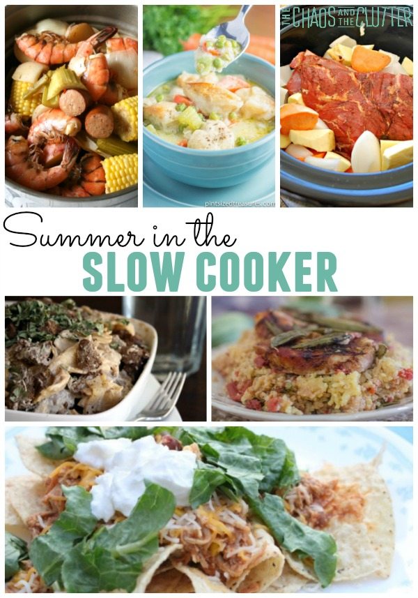 Summer in the Slow Cooker - a great list of crock pot recipes for hot days when you don't want to turn your oven on