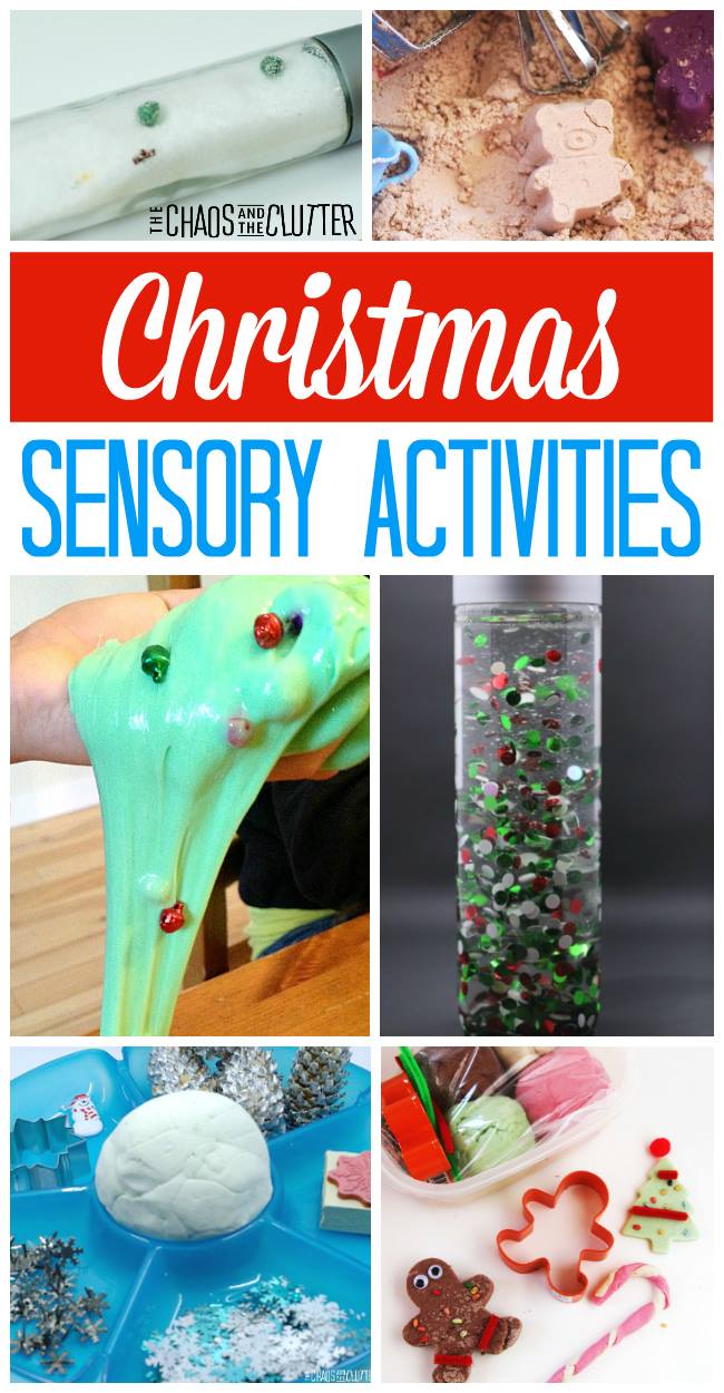 The time leading up to the holidays are full of anticipation. Sometimes, that makes it more challenging for kids with sensory issues so these Christmas sensory activities can help.