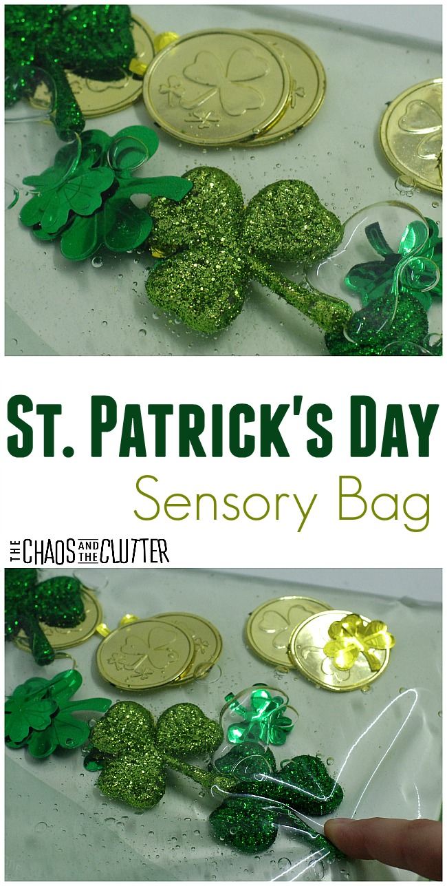 This St. Patrick's Day sensory bag is a simple activity to set up for March.