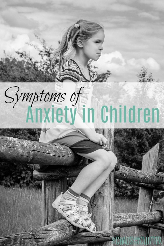 Signs and Symptoms of Anxiety in Children