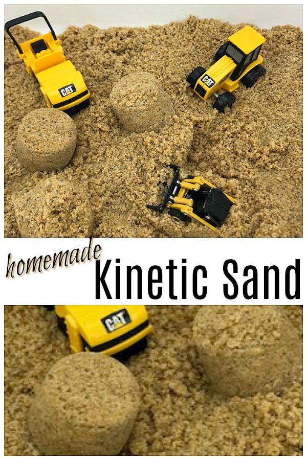 Homemade Kinetic Sand #sensoryplay #sensoryplayrecipes #kineticsand