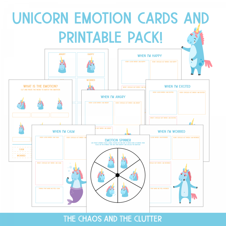 Unicorn Emotion Cards