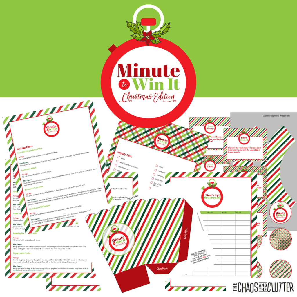 Minute to Win It Printable Party Kit - The Chaos and the Clutter
