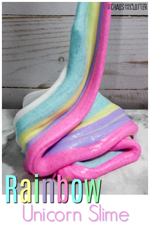 Rainbow Unicorn Slime #unicorn #slimerecipes #sensoryplay #slime #unicornslime