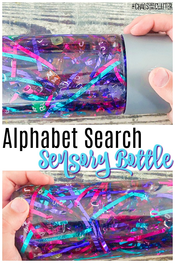 Alphabet Search Sensory Bottle #sensoryplay #sensorybottle #sensory #preschool