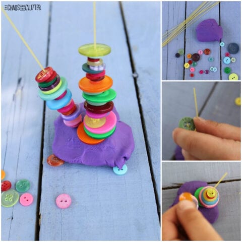 Button Stacking Button Stacking Fine Motor and Sensory Activities