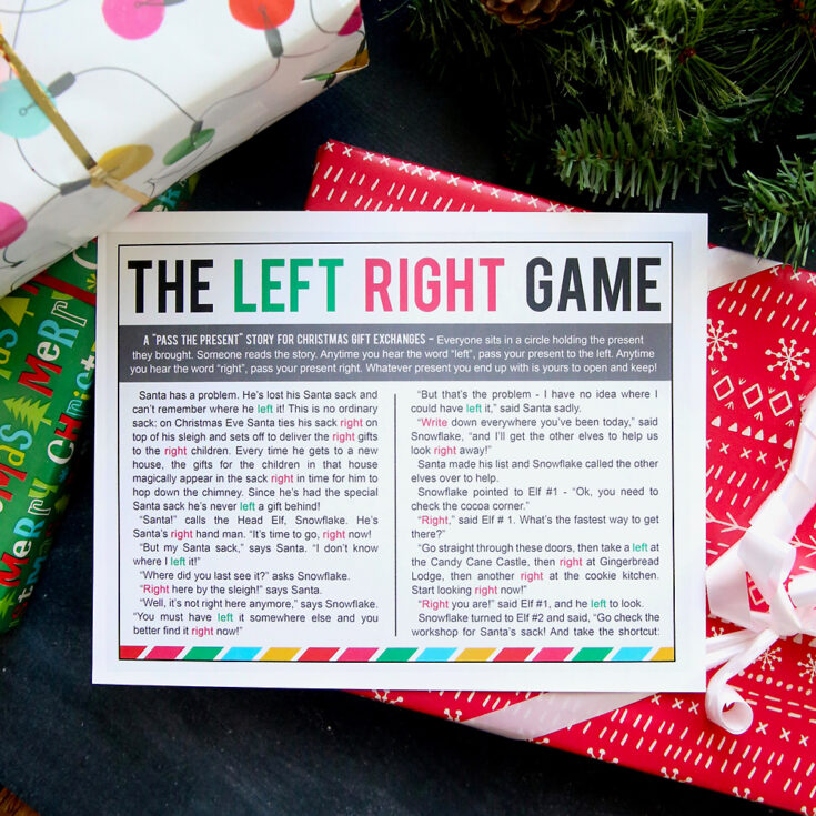 Image for The Christmas left right game