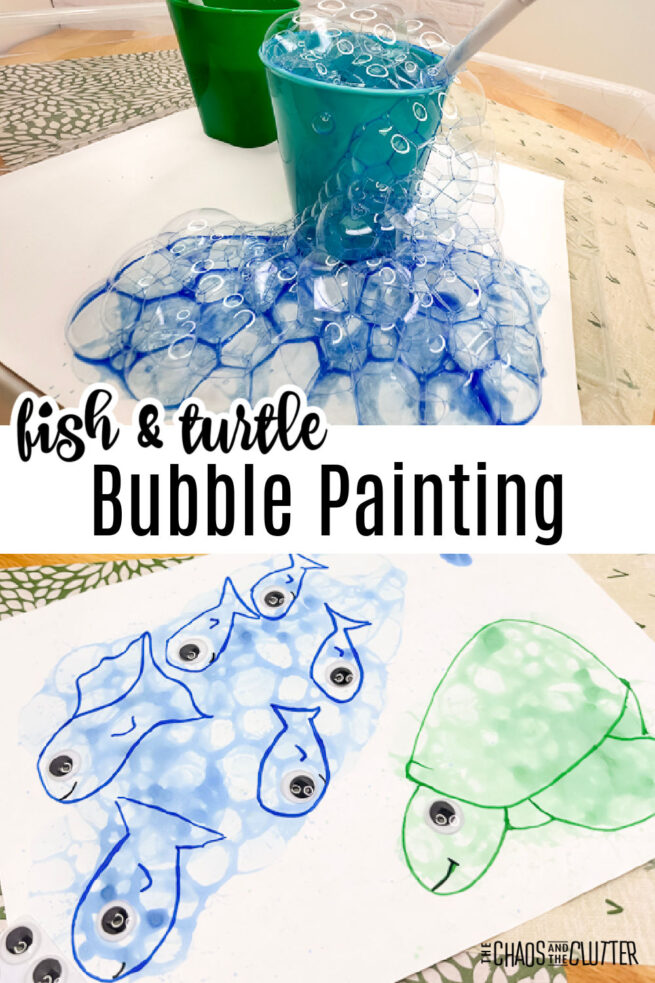 Win Win Activity Bubble Painting Fish and Turtle
